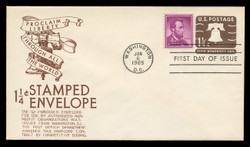 U.S. Scott #U547 1 1/4c Liberty Bell Envelope First Day Cover.  Anderson cachet, BROWN variety.