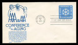 U.S. Scott #U564 8c Conference on the Aging Envelope First Day Cover.  Anderson cachet, BLUE variety.