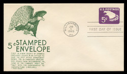 U.S. Scott #U550 5c Eagle Envelope First Day Cover.  Anderson cachet, GREEN variety.