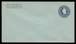 U.S. Scott # U 445/10, UPSS #2722/25 1915-32 5c Washington, blue on blue - Mint (See Warranty)