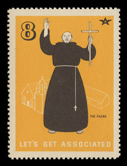 Associated Oil Company Poster Stamps of 1938-9 - #  8, The Padre