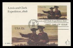 U.S. Scott #UX91 12c Lewis & Clark Expedition Postal Card First Day Cover.  Andrews cachet.