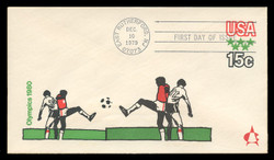 U.S. Scott #U596 15c 1980 Olympics Envelope First Day Cover.  Andrews cachet.