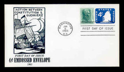 U.S. Scott #U549 4c Old Ironsides Envelope First Day Cover.  Centennial cachet.