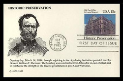 U.S. Scott #UX 97 13c Old St. Louis P.O. Postal Card First Day Cover.  KMC Venture cachet.