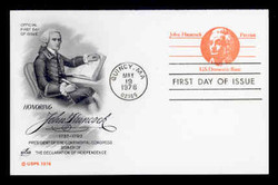 U.S. Scott #UY29 (10c) Paul Revere Reply Card First Day Cover.  Artcraft cachet.