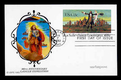 U.S. Scott #UX 95 13c LaSalle/Louisiana Postal Card First Day Cover.  New Direxions cachet.