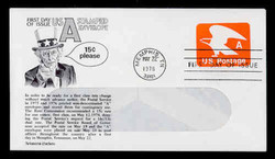 U.S. Scott #U580 (15c) "A" Eagle WINDOW Envelope First Day Cover.  Aristocrat cachet.