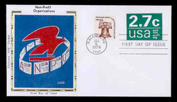 U.S. Scott #U579 2.7c Non-Profit Organization Envelope First Day Cover.  Colorano cachet.