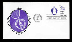 U.S. Scott #U603 20c Purple Heart Envelope First Day Cover.  New Direxions cachet.