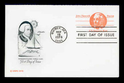 U.S. Scott #UY29 (10c) Paul Revere Reply Card First Day Cover.  Artmaster cachet.