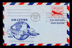 U.S. Scott #UC16 10c Plane Air Letter Sheet First Day Cover.  Artmaster cachet.