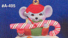 A-495 Mouse Painting Candy Cane