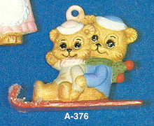A-376 Teddy Bear on Toboggan