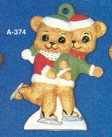 A-374 Teddy Bear Ice Skaters