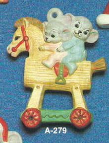 A-279 Mice on Wooden Horse