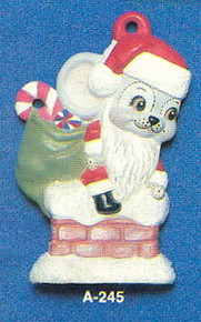 A-245 Santa Mouse on Chimney