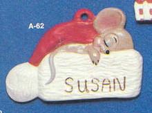 A-062 Mouse in Santa's Hat