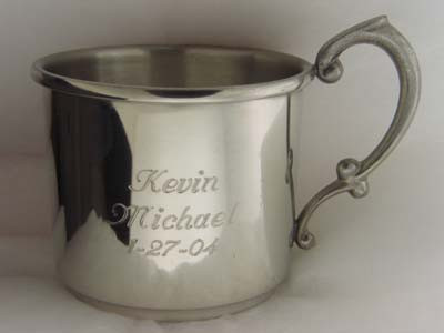 pewter baby cup