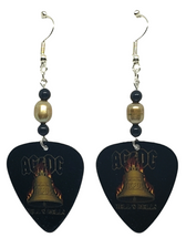 AC/DC Bell Guitar Pick Earrings