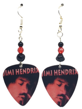 Jimi Hendrix Guitar Pick Earrings, Handmade in USA
