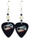 Judas Priest Rock Band Guitar Pick Earrings, Handmade in USA