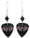 Country Musician Waylon Jennings Guitar Pick Earrings