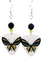 Light Green Butterfly Guitar Pick Earrings, Handmade in USA
