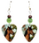 Brown Horse Guitar Pick Earrings, Handmade in USA