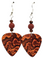 Snakeskin, Animal Print Guitar Pick Earrings, Handmade in USA