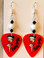 Betty Boop Guitar Pick Earrings, Handmade in the USA