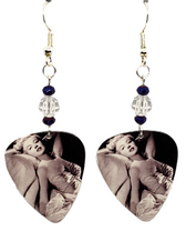 Marilyn Monroe Guitar Pick Earrings, Handmade in the USA