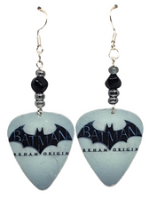 Batman Guitar Pick Earrings, Handmade in the USA