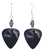 Batman Guitar Pick Earrings, Handmade in the USA