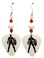 Captain America Guitar Pick Earrings, Handmade in the USA