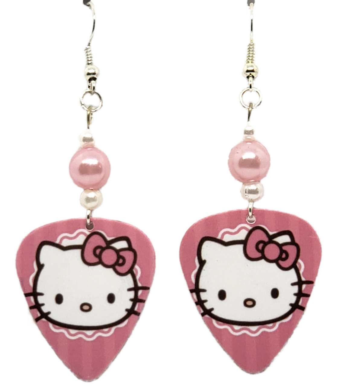 Hello Kitty Sterling Silver Engraved Love Enameled Leverback Earrings –  AJ's Jewelers