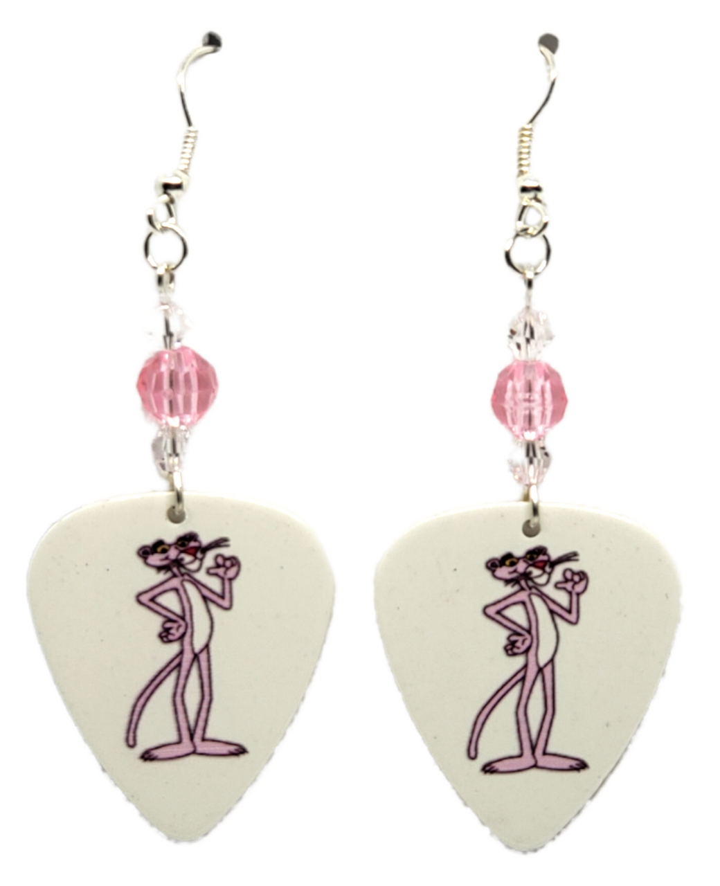 Pink sales panther earrings