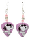 Snoopy Dog on Pink Guitar Pick Earrings, Handmade in the USA