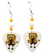 SpongeBob Squarepants Guitar Pick Earrings, Handmade in the USA