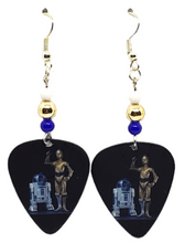 Star Wars Droids R2D2 and C3PO Guitar Pick Earrings, Handmade in the USA