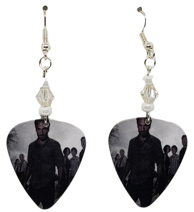 The Walking Dead Guitar Pick Earrings, Handmade in the USA
