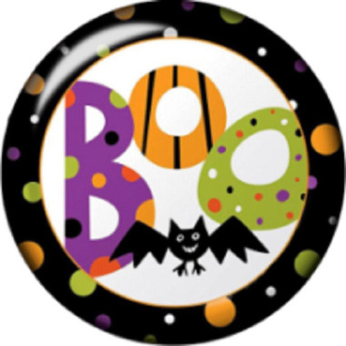 BOO Halloween Bat Snap Jewelry Charm, 18mm