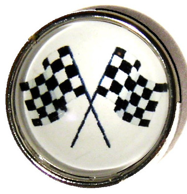 NASCAR Auto Racing Flags Snap Jewelry Charm, 18mm