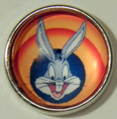 Bugs Bunny Cartoon Snap Jewelry Charm, 18mm