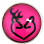 Browning Buck and Doe in Heart Shape on Pink Snap Jewelry Charm, 18mm