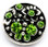 Butterfly and Flowers with Light Green Rhinestones Snap Jewelry Charm, 20mm