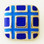 Square Blue Hashtag Tic Tac Toe Enamel Snap Jewelry Charm, 18mm