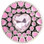 Pink Rhinestone Heart with Enamel Hearts Snap Jewelry Charm, 18mm