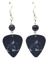 Musician Johnny Cash, Country Music Legend Guitar Pick Beaded Earrings