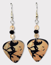 Halloween Witch Guitar Pick Earrings